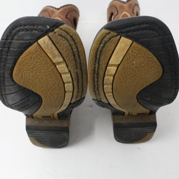 Dan Post Boots Women's 6M Brown Jesse Barnyard Square Toe Western Cowboy DP6052 - Picture 14 of 16